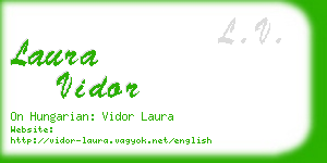 laura vidor business card